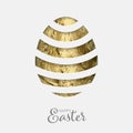Vector golden easter egg card / poster