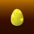 VECTOR Golden Egg, Illustration Background Template, Easter Dyed Egg Decoration, Realistic Object.