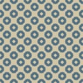 Vector golden floral seamless pattern. Blue and gold geometric background Royalty Free Stock Photo