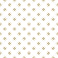 Vector golden floral seamless pattern. White and gold ornament. Royalty Free Stock Photo