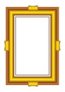 Vector golden frames baguette