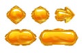 Vector golden game assets set.