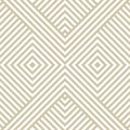 Golden linear vector geometric seamless pattern with diagonal stripes, squares, chevron. Royalty Free Stock Photo