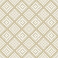 Vector golden geometric seamless pattern with squares, rhombuses, grid, lattice Royalty Free Stock Photo