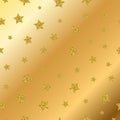 Vector golden glitter stars seamless pattern Royalty Free Stock Photo