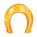 Vector Golden Horseshoe with Star