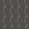Vector golden kite motif repeat pattern print background design Royalty Free Stock Photo