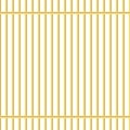 Vector golden lattice on a white background. Metal grid rods in gold color. Prison stick seamless pattern Royalty Free Stock Photo