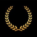 Vector golden laurel wreath icon