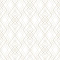 Vector golden lines pattern. Subtle geometric seamless texture with thin grid Royalty Free Stock Photo