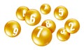 Vector golden lottery / bingo ball