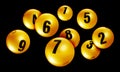 Vector golden lottery / bingo ball