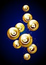 Vector golden lottery / bingo balls