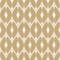 Vector golden mesh seamless pattern. Gold and white luxury background. Royalty Free Stock Photo