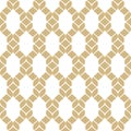 Vector golden mesh seamless pattern. Texture with fishnet, ropes, knitting, grid Royalty Free Stock Photo