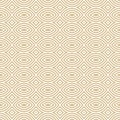 Vector golden mesh seamless pattern with thin curved lines, delicate lattice