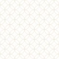 Vector golden minimalist seamless pattern with circular grid, thin curved lines Royalty Free Stock Photo