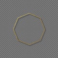 Vector golden octagon frame