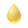 Vector golden oil drop isolated on white background Royalty Free Stock Photo