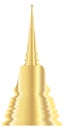 Vector of golden pagoda