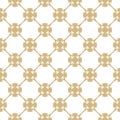 Vector golden pattern in Arabian style. White and gold floral seamless ornament Royalty Free Stock Photo