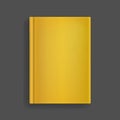 Vector golden realistic book cover mockup