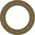 Vector golden round belarusian national ornament frame.