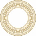 Vector golden round Egyptian ornament. Endless Circle, Ring of Ancient Egypt.