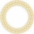 Vector golden round ornament of ancient Egypt. Royalty Free Stock Photo