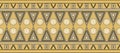 Vector golden seamless Indian patterns. National seamless ornaments, borders, frames. Royalty Free Stock Photo