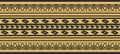 Vector golden seamless Indian patterns. National seamless ornaments, borders, frames. Royalty Free Stock Photo