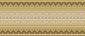 Vector golden seamless Indian patterns. National seamless ornaments, borders, frames. Royalty Free Stock Photo