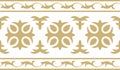 Vector golden seamless Kazakh national ornament.