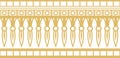 Vector golden seamless ornament of ancient Egypt. Royalty Free Stock Photo