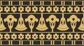 Vector golden seamless ornament of ancient Egypt. Royalty Free Stock Photo