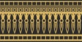 Vector golden seamless ornament of ancient Egypt. Royalty Free Stock Photo