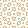 Vector golden seamless pattern in Arabian style. White and gold floral ornament Royalty Free Stock Photo