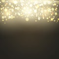 Vector golden sparkling falling star. Vector illustration