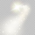 Vector golden sparkling falling star. Vector illustration Royalty Free Stock Photo