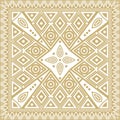 Vector golden square national Indian patterns.