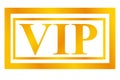 Golden stamp vvip, at white background