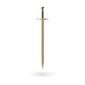 Vector golden sword on white Royalty Free Stock Photo