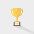 Vector of golden trophy Cup Flat Icon