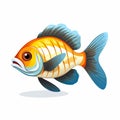Vector goldfish tuna fish vector follow dorado orange and white koi fish fishing logo vector red cap cichlid