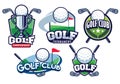 Golf badge design set