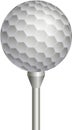 Vector golf ball icon. Realistic illustration of golf ball for web design, logo, icon, app, UI. Isolated on white Royalty Free Stock Photo