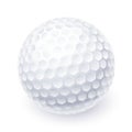 Vector golf ball with realistic detailed texture isolated on white background Royalty Free Stock Photo