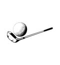 Vector Golf ball with stick