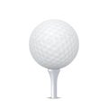 Vector golf ball on tee Royalty Free Stock Photo