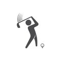 Vector of golf player illustration